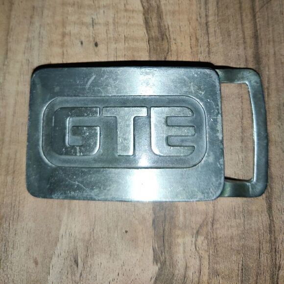 N-B Pewter Vintage GTE Belt Buckle. Has wear from age and use. Sold as is. - Picture 3 of 5